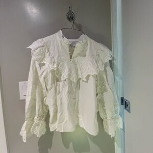 White raffle shirt vintage style and other stories